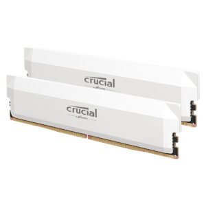 Crucial Pro DDR5-6000 64GB Kit (2x 32GB) OC Gaming White